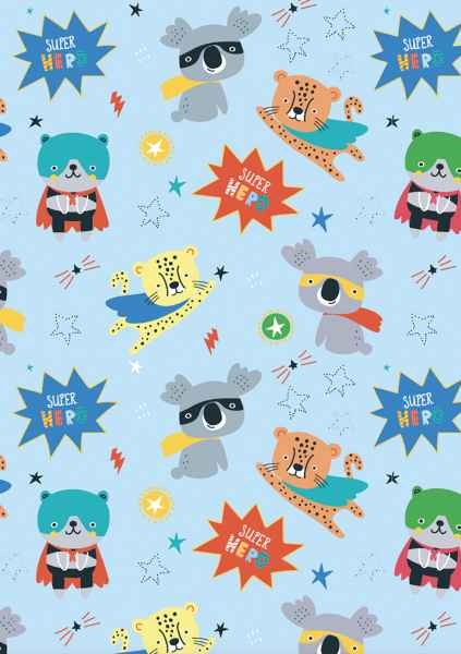 Wrapping Paper - Animal Superhero