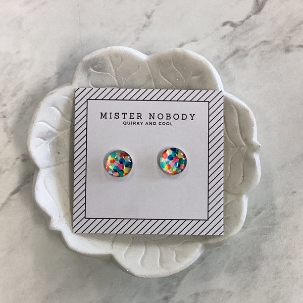 'MISTER NOBODY' Earring - Rainbow Pentagon