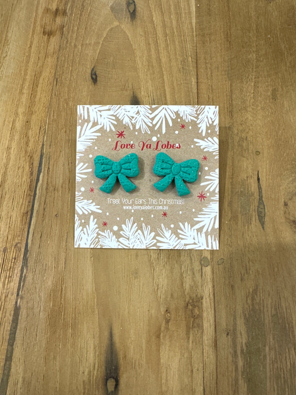 Love Ya Lobes - Christmas Bow Studs