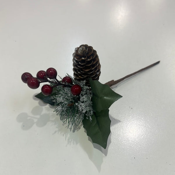 Pine Cone and Berry Stick