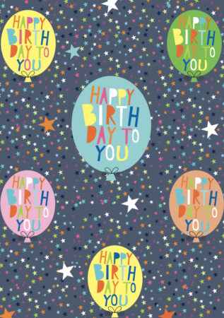 Wrapping Paper - Happy Birthday Balloons