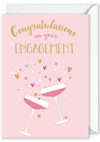 Embellished Card - 'Congratulations On Your Engagement'