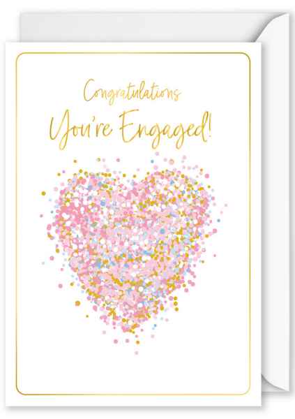 Embellished Card - 'Congratulations You're Engaged'