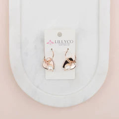 Rose Gold Heart, Pearl & Ring (3 in 1) Earring