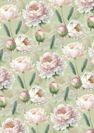 Wrapping Paper - Peony Roses