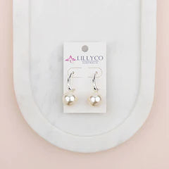 Gold Pearl Drop Earring