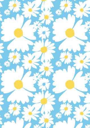 Wrapping Paper - Daisy On Blue