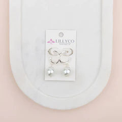 Silver Ring & Drop Pearl Earring**