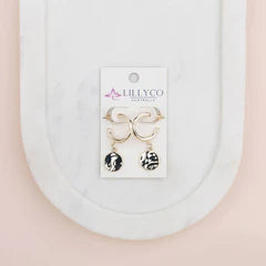 Gold Drop Ring Disc Earring**