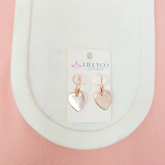 Rose Gold Heart & Ring (2 in 1) Earring**