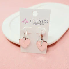 Silver Heart & Ring (2 in 1) Earring**