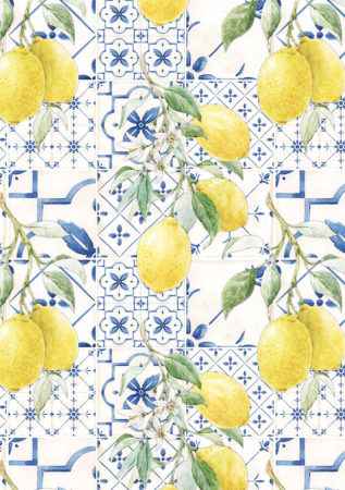 Wrapping Paper - Lemon Tiles