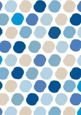 Wrapping Paper - Multi Blue Dots