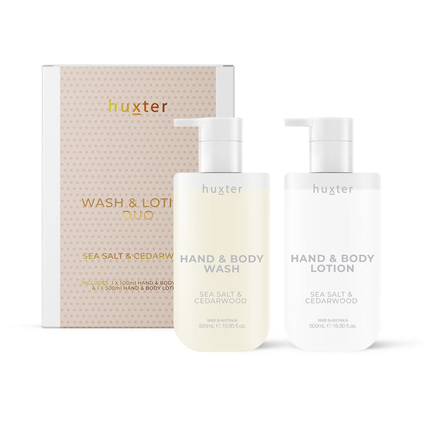 Hand Wash & Hand Lotion Duo - Sea Salt & Cedarwood