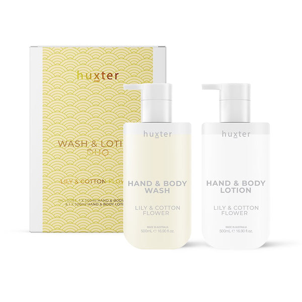 Hand Wash & Hand Lotion Duo - Lily & Cotton Flower