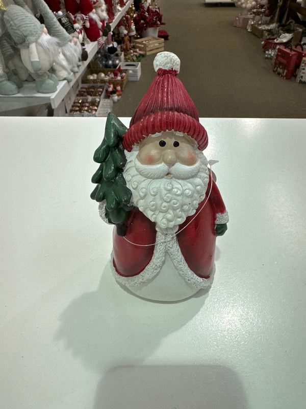 Santa With Tree Poly Decoration
