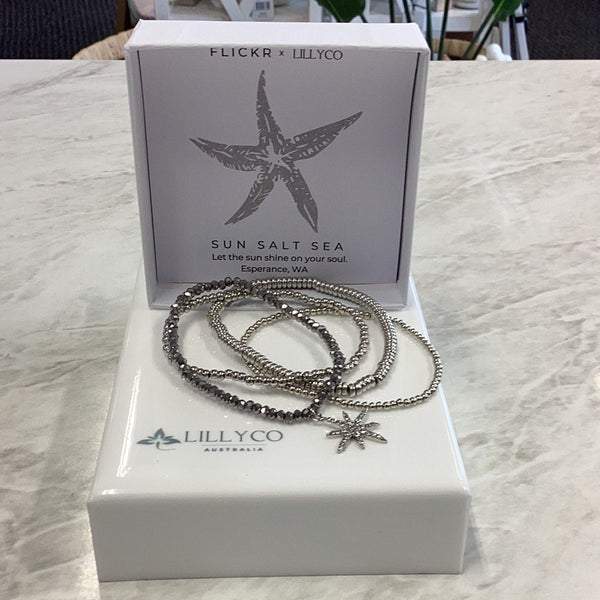 "Sun Salt Sea Starfish" Silver Bracelet - Flickr + Lillyco Branded (Esperance Beaches Inspired)**