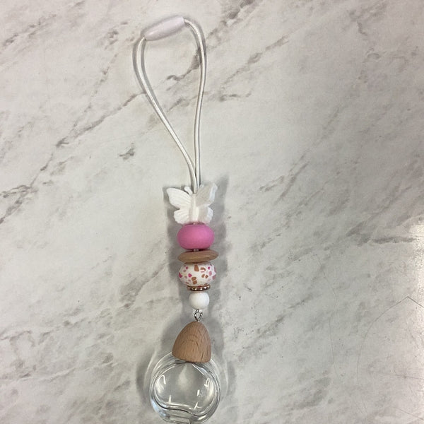 Hanging Car diffuser With Butterfly Bead