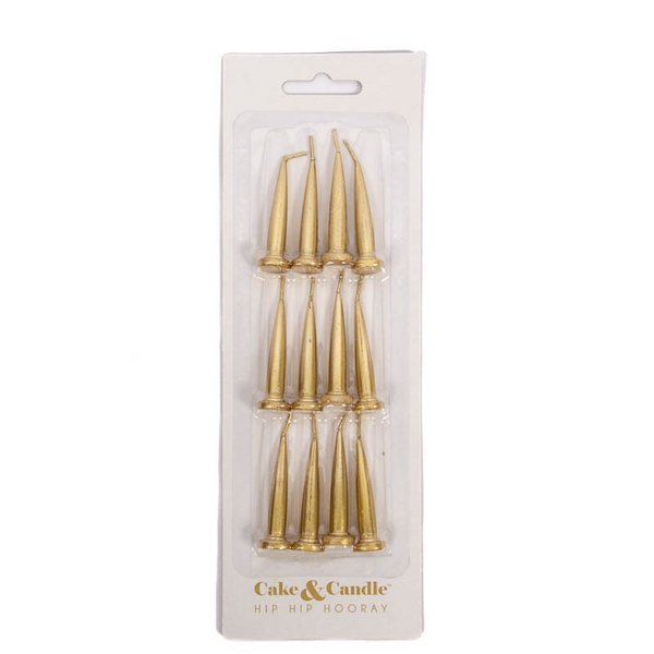 Gold Bullet Birthday Cake Candles