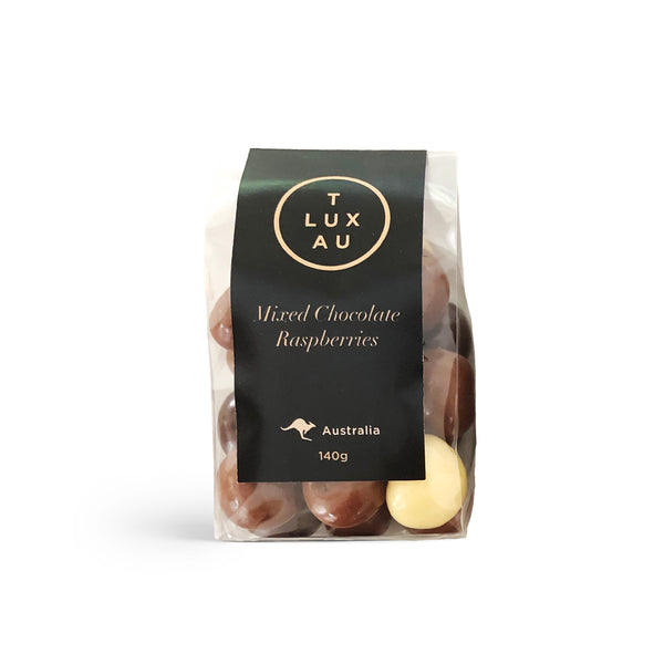 TLUXAU - Mixed Chocolate Raspberries - 140g