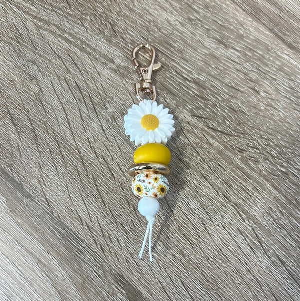 Keyring - Daisy with Yellow Sunflower