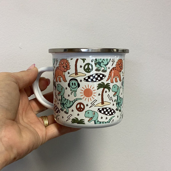 Enamel Mug - Dino Beach