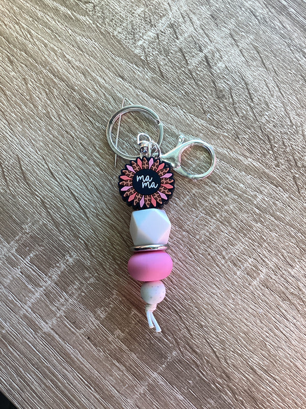 Keyring - Ma Ma Daisy Bead