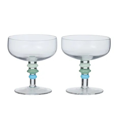 Tori Set of 2 Glass Coupe