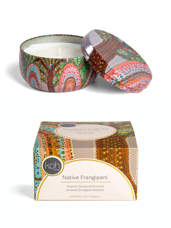 Koh Living Aboriginal Scented Candle Tin - Native Frangipani