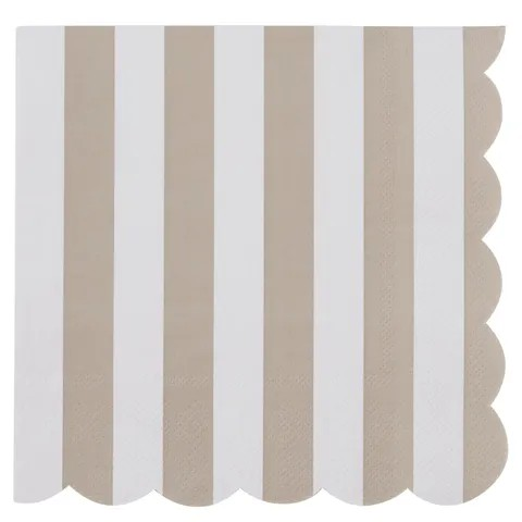 Carnival 3 Ply Napkin 20 Pack - Taupe