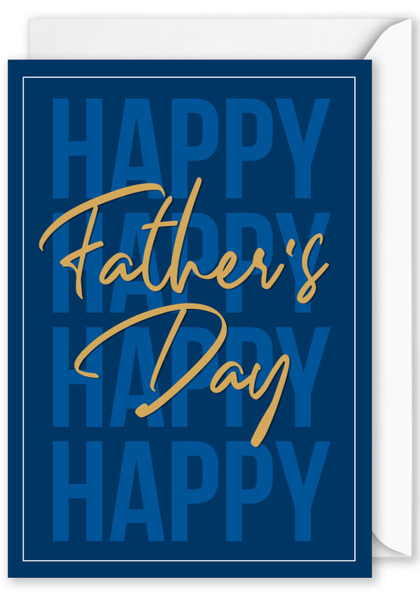 Fathers Day - 'Happy Fathers Day' Navy