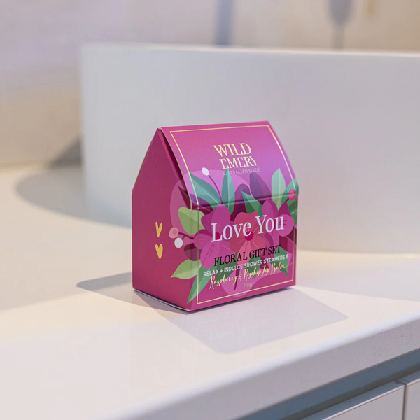Love You - Floral Mini Shower Steamer Gift Set
