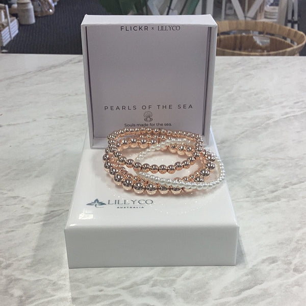 "Pearls of the Sea" Rose Gold Bracelet - Flickr and Esperance Beaches Inspired**