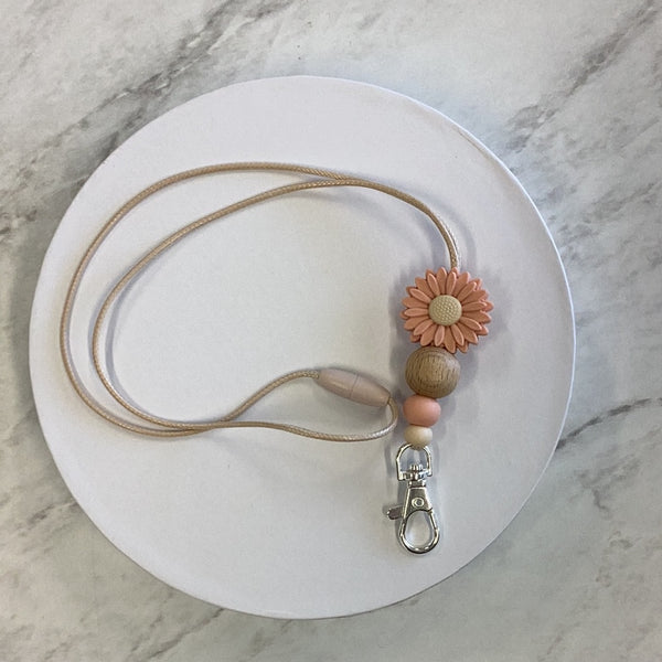 Lanyard - Light Pink Flower