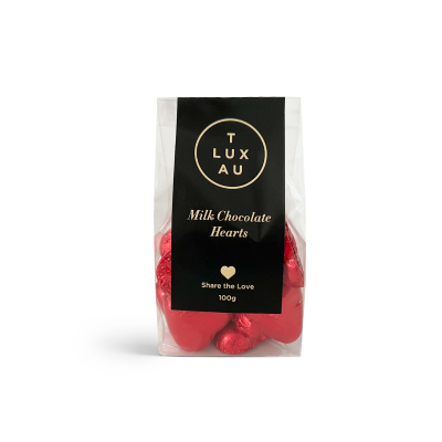 Milk Chocolate Red Hearts - TLUXAU