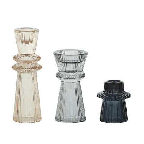 Minette Set of 3 Glass Candle Holders