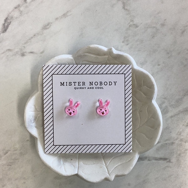 'MISTER NOBODY' Easter Earring - Pink Bunny