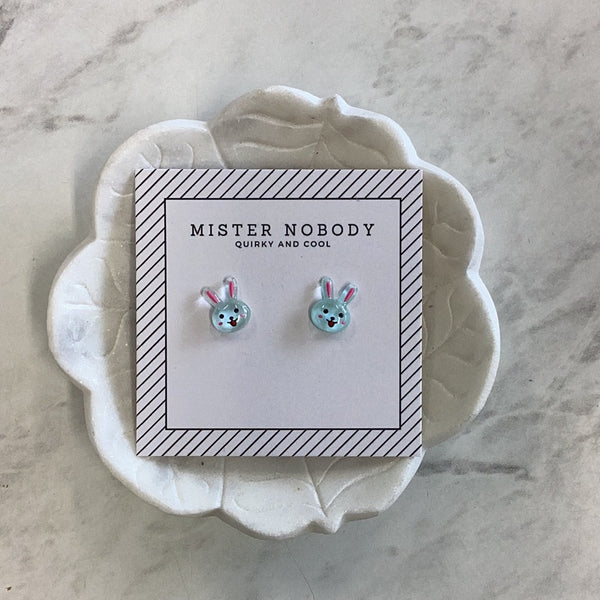 'MISTER NOBODY' Easter Earring - Pale Blue Bunny