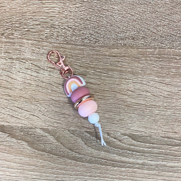 Keyring - Rainbow in Pink Shades