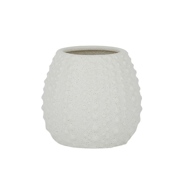 Urchin White Ceramic Pot