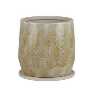 Eda Ceramic Pot With Saucer