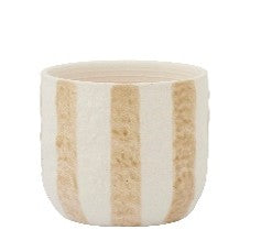 Rayas Taupe Ceramic Pot