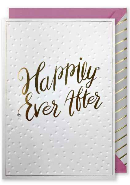 Embellished Card - 'Happily Ever After'