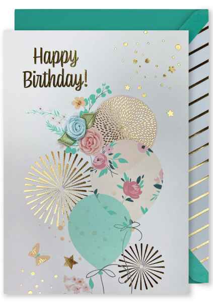 Embellished Card - 'Happy Birthday'