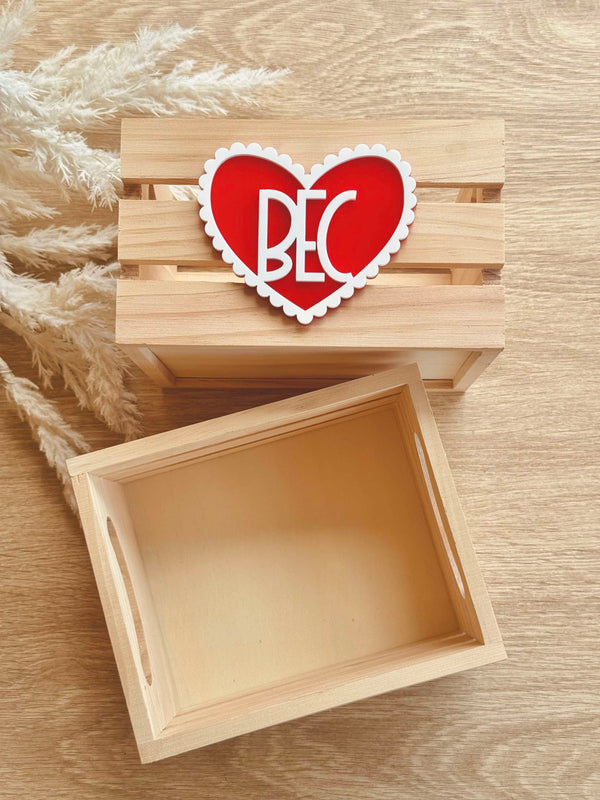 Valentine's Wood Gift Crate