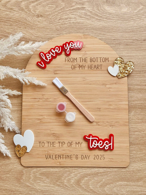 Valentine's Footprint Plaque