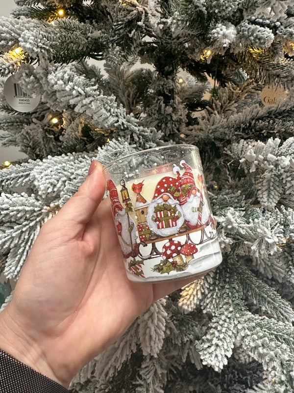 Christmas Candle- Gnomes on Sleigh 180g