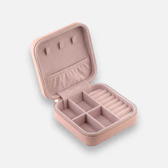 Blush Square Travel Jewellery Box