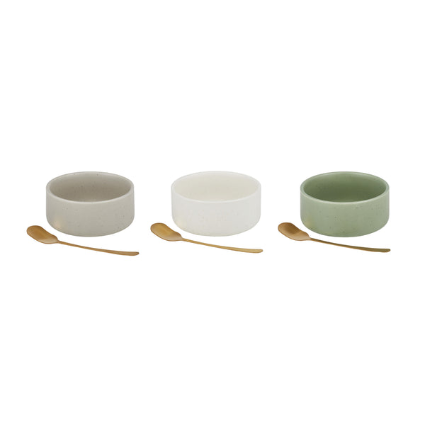 Louis Set 2 Ceramic Bowl with Spoon