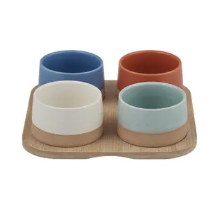 Louis 5pc Bamboo Ceramic Set